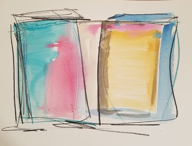Melinda Zox  Works on paper 2012-2019 Watercolor, pencil ,Cold press paper
