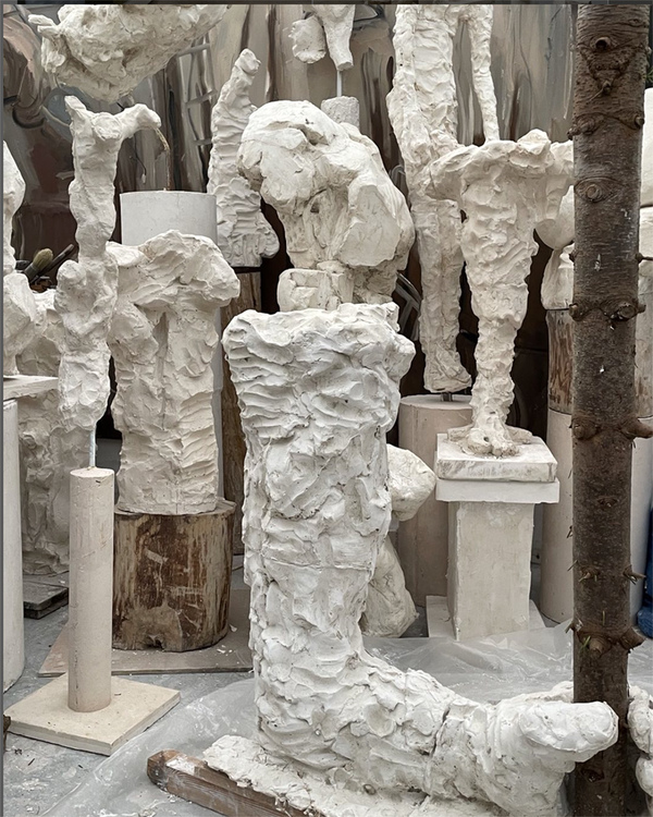 Michael Wright Sculpture plaster and wood