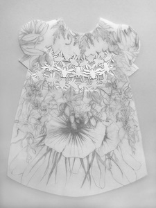 NAOMI LEWIS CUT PAPER AND GRAPHITE Cut paper and graphite on Mylar