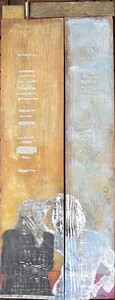 Pete Seligman Paintings Oil, cold wax medium, collage on wood