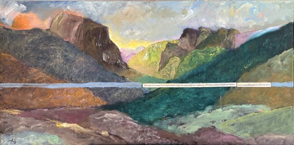 Pete Seligman Paintings Oil, cold wax medium, collage on canvas