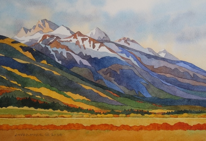 Rebecca Livermore | Paintings Wyoming & Tetons watercolor on paper