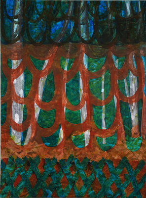 ROBERT SOLOMON Landscapes B acrylic, crayon on inkjet print on canvas