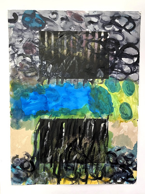 ROBERT SOLOMON  works on paper 2025 acrylic on inkjet on paper