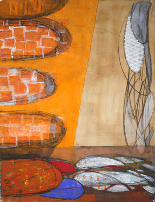 ROBERT SOLOMON  new works on paper 2025 emulsion, pastel on paper
