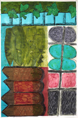 ROBERT SOLOMON  new works on paper 2025 acrylic, crayon, collage on paper