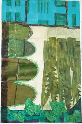 ROBERT SOLOMON  new works on paper 2025 acrylic, crayon, collage on paper (framed)