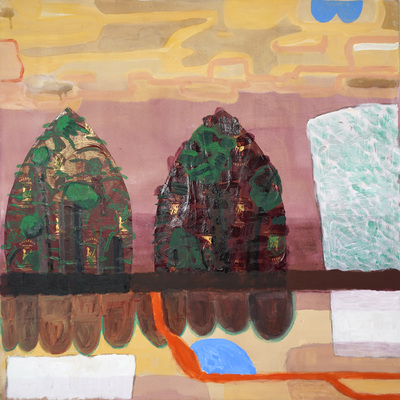 ROBERT SOLOMON NATURE b acrylic, gel, collage on canvas