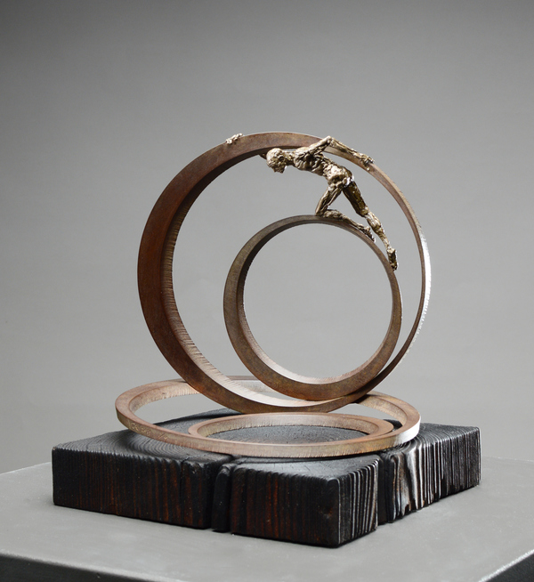  Shadows of Doubt Bronze, steel, Douglas fir