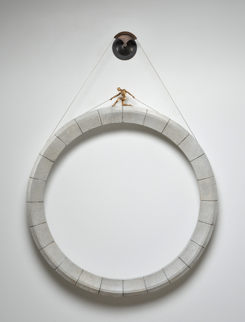  Recent Works Bronze, polymer-gypsum, cable