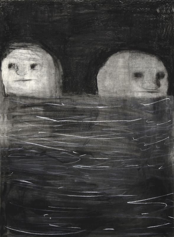  "Side by Side" series charcoal on paper