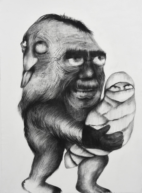  Prey and Predator charcoal on paper