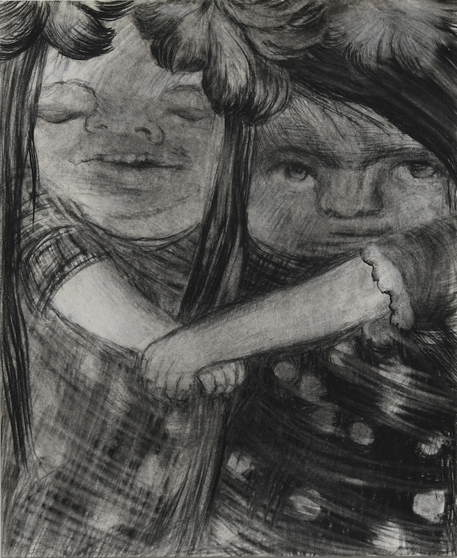  "Side by Side" series charcoal on paper