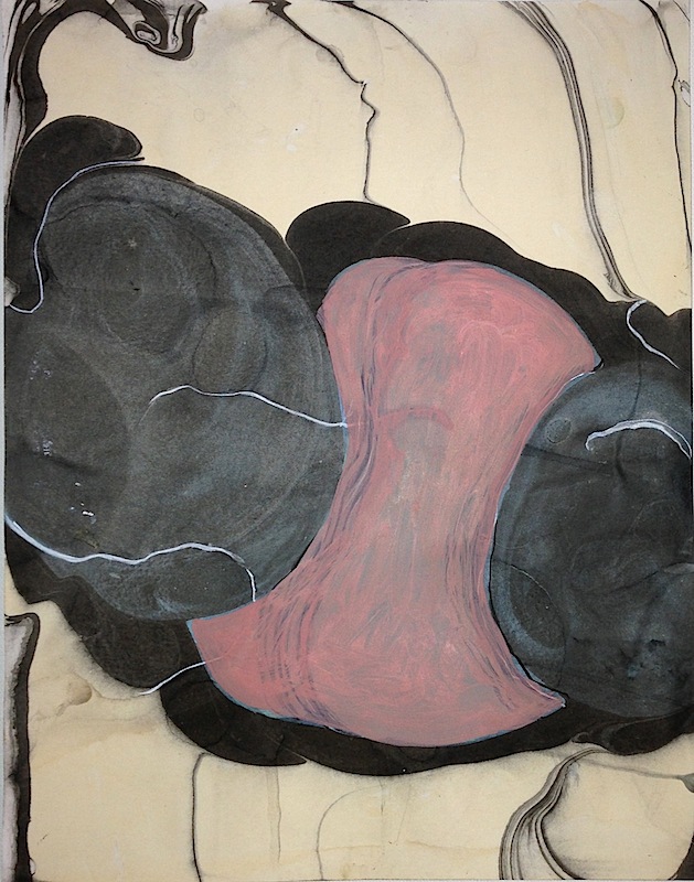  marbelized paintings (series) 2013-2014 ink, acrylic and charcoal zon paper