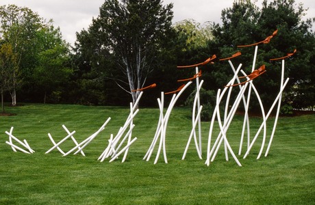 Roy Wilson Public Art steel, 9 wind vanes