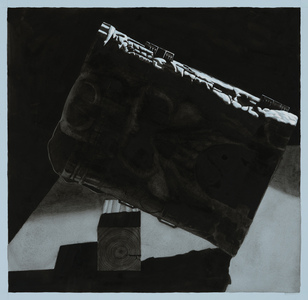 Scott Espeseth Recent Work Watercolor and Gouache on Blue Paper