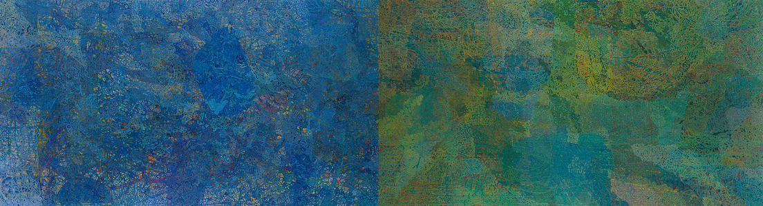 STEVEN CHARLES 2000 - 2010 acrylic, enamel, gold leaf, and silver leaf on canvas