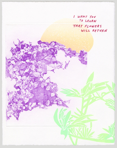Susan Belau collaboration with Leslie Samson-Tabakin etching and screenprint