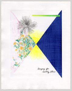 Susan Belau collaboration with Leslie Samson-Tabakin watercolor monoprint