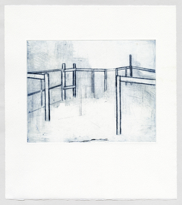 Susan Belau apportion drypoint