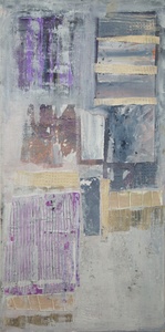 susan peyser Mixed Media Acrylic and paper on canvas