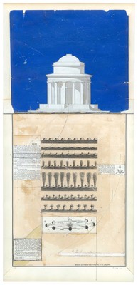 todd bartel Landscape Vernacular burnished, interlocking collage, 19th-century papers, end pages, photo-transfers on end pages, yes glue, gouache, pencil, archival document repair tape, book engravings, and dictionary definitions
