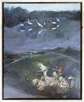 todd bartel Collage Paintings 1983-84 oil, collage, canvas