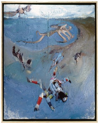 todd bartel Collage Paintings 1983-84 oil, collage, canvas