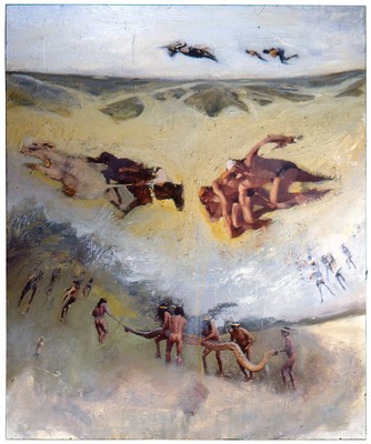 todd bartel Collage Paintings 1983-84 oil, collage, canvas