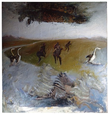 todd bartel Collage Paintings 1983-84 oil, collage, canvas
