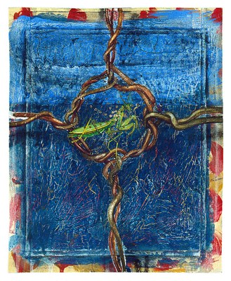 todd bartel Book of Origins 1990-91 tempera, glue wash, watercolor, Plaka, charcoal, masking tape, on paper