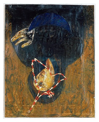todd bartel Book of Origins 1990-91 tempera, glue wash, watercolor, Plaka, on paper