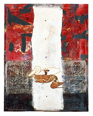 todd bartel Book of Origins 1990-91 tempera, glue wash, watercolor, Plaka, ink, sand on paper
