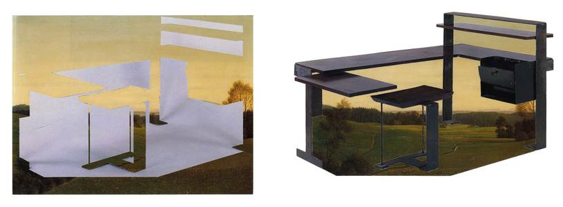 todd bartel Witness burnished interlocking collage, auction house catalog cuttings, watercolor, document repair tape