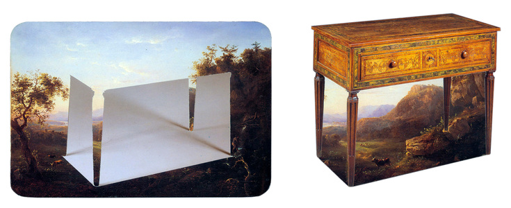 todd bartel Witness burnished interlocking collage, auction house catalog cuttings, watercolor, document repair tape