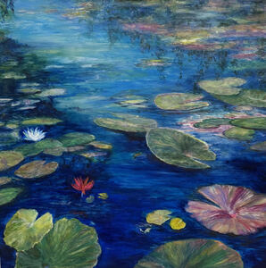  Reflections on Water Oil on brushed silver aluminum