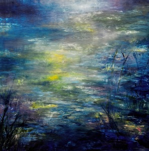  Reflections on Water oil on laminated aluminum