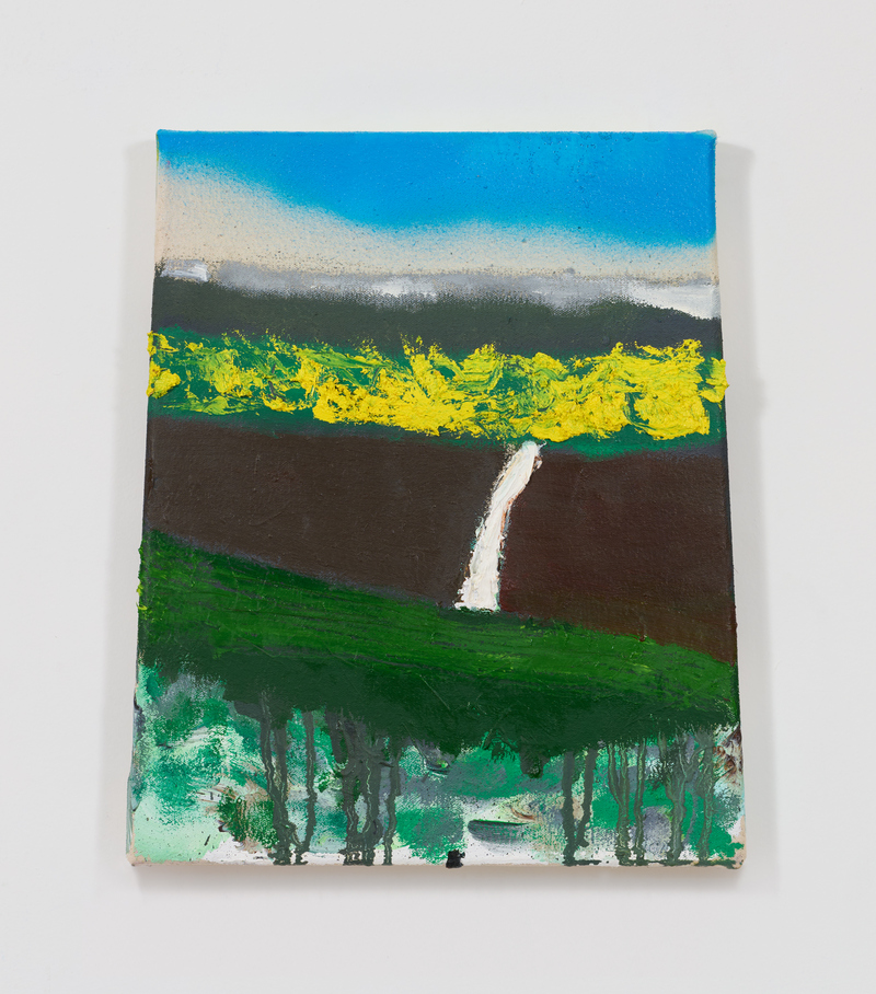 William Staples Paintings Oil and spray paint on canvas.